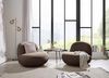 Drehsessel Chris ED Exciting Design Farbe Braun – Moderner Mikrofaser-Sessel mit Nosagfederung Bild 1