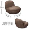Drehsessel Chris ED Exciting Design Farbe Braun – Moderner Mikrofaser-Sessel mit Nosagfederung Bild 2