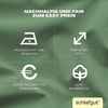 Schlafgut 'Easy' Spannbettlaken, Jersey, 100% Baumwolle, rundum Gummizug, für Matratzen bis 22 cm Höhe, Green Mid, L 140x200 cm - 160x200 cm Bild 2