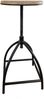 Soma Drehhocker Barhocker Hocker Drehstuhl höhenverstellbar Liverpool Holz Metall-Gestell schwarz (BxHxL) 34 x 75 x 34 cm schwarz matt - tabacco Bild 3