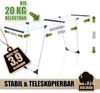 BigDean Teleskop Wäscheständer mit Rollen ausziehbar 20m - TÜV Rheinland Wäschetrockner Flügelwäschetrockner Flügelwäscheständer für Kleidung Bild 3