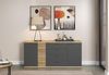 Sideboard Norris in grau und Eiche Evoke 186 cm Bild 2