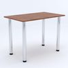 70x60 | Esszimmertisch - Esstisch - Tisch mit Chrombeinen - Küchentisch - Bürotisch | Burgund Bild 2