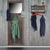 Garderobe Wandgarderobe mit Spiegel Wandhaken 180x65x7cm, Shabby-Look, Vintage ~ weiß Bild 5