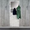 Garderobe Wandgarderobe mit Spiegel Wandhaken 180x65x7cm, Shabby-Look, Vintage ~ weiß Bild 2