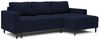 Selsey - Nalika L-förmiges Eckschlafsofa mit einem Behälter aus hydrophobem Velours in Marineblau auf der rechten Seite Bild 4
