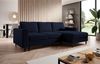 Selsey - Nalika L-förmiges Eckschlafsofa mit einem Behälter aus hydrophobem Velours in Marineblau auf der rechten Seite Bild 2