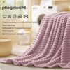 BEDELITE Kuscheldecke Flauschig Decke 150x200 - weiche XL Flanell Decken Beerenviolett für Couch, Deko Streifen Cord Fleecedecke als Couch Überwurf für Wohnzimmer, Twin Blanket Wide Use Bild 5