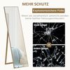HOMCOM Standspiegel mit Ständer, freistehend, 40 x 150 cm, Natur (Set, 1-St, 1 Ankleidespiegel), gerahmter Ganzkörperspiegel Bild 5
