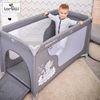 Lorelli Baby Reisebett Laufstall Moonlight seitliche Öffnung Tragetasche faltbar silbergrau Bild 5