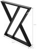 ML-DESIGN Tischbein 2er Set Tischgestell Tischkufen Möbelfüße aus Stahl Industriedesign, Kufengestell X-Form Schwarz für Esstisch/Schreibtisch DIY-Projekte Bild 5