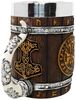 MystiCalls Bierkrug XL Wikingerkrug Nordischer Kompass 0,5l Fassungsvolumen, 1-tlg, Polyresin, Herausnehmbarer Metalleinsatz Bild 2