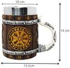 MystiCalls Bierkrug XL Wikingerkrug Nordischer Kompass 0,5l Fassungsvolumen, 1-tlg, Polyresin, Herausnehmbarer Metalleinsatz Bild 5