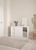 Dmora - Kommode Nathalie, Wohnzimmerbuffet, Wohnzimmer-Sideboard, Moderne Küchen-Speisekammer, 119x50 h76 cm, Weiß Bild 4