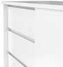 Dmora - Kommode Nathalie, Wohnzimmerbuffet, Wohnzimmer-Sideboard, Moderne Küchen-Speisekammer, 119x50 h76 cm, Weiß Bild 5