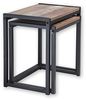 Set de 2 Tables basses Gigognes décor Chêne et métal Noir - Riverside Bild 5