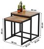 Set de 2 Tables basses Gigognes décor Chêne et métal Noir - Riverside Bild 3