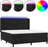 vidaXL Boxspringbett mit Matratze & LED Schwarz 180x200 cm Samt 3139759 Bild 3