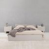 IDIMEX Polsterbett PESARO, Doppelbett 140x200 cm mit Lattenrost Kopfteil Leinen Optik Hellgrau Bild 3