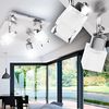 COB LED Decken- und Wandleuchte aus Chrom und Glas Bild 2