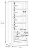 FORTE Havanna Regal, Holzwerkstoff, Braun, 77 x 185,3 x 42,2 cm Bild 5