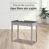 ASTIMESA Buchart Küchentisch, Metall, Graphit, 80x40 cm bis 80x80 cm Bild 3