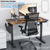 KESSER® Höhenverstellbarer Schreibtisch elektrisch | Ergonomisch Steh-Sitz Schreibtisch | 3-Funktions-Memory Steuerung | Inkl. 360° Rollen & USB-Ladeanschluss | Computertisch für Homeoffice Braun, 100 x 60 cm Bild 3