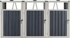 Mülltonnenbox Tarbek für 3 Tonnen Stahl verzinkt Anthrazit 121x219x82cm [en. casa] Bild 4