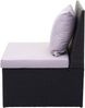 Poly-Rattan Sessel HWC-G16, Lounge-Rattanstuhl Gartenstuhl, Gastronomie ~ schwarz, Kissen hellgrau Bild 3