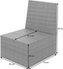 Poly-Rattan Sessel HWC-G16, Lounge-Rattanstuhl Gartenstuhl, Gastronomie ~ schwarz, Kissen hellgrau Bild 2
