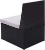 Poly-Rattan Sessel HWC-G16, Lounge-Rattanstuhl Gartenstuhl, Gastronomie ~ schwarz, Kissen hellgrau Bild 4