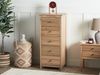 Kommode mit 5 Schubladen SALTON Holz 111 cm Heller Holzfarbton Bild 2