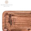 Marrakesch Orient & Mediterran Interior Dekotablett 2er Set Akazienholz Serviertablett Servierbrett Anea 28x11cm, Handarbeit Bild 3