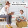 casamia Pouf Ø 55 o. 45 cm Sitzpouf Strickhocker Sitzpouf Bodenkissen nachhaltig Grobstrick Optik Größe ø 45 cm, Farbe gelb Bild 5
