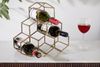 riess-ambiente Weinregal HONEYCOMB 35cm gold, Einzelartikel 1-tlg, Esszimmer · Metall · 6 Flaschen · stehend · Modern Design Bild 2