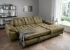 Polsterecke >Devland< Schlaffunktion, Kopfteilverstellung, Cord olive - 273x105x189cm BxHxT Bild 2