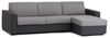 Talamo Italia - Schlafsofa mit Halbinsel Alicya, Sofa mit umkehrbarer Aufbewahrungshalbinsel, Standardarmlehnen, 100 % Made in Italy, 280 x 95 x 90 cm, Grau und Anthrazit Bild 3