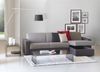 Talamo Italia - Schlafsofa mit Halbinsel Alicya, Sofa mit umkehrbarer Aufbewahrungshalbinsel, Standardarmlehnen, 100 % Made in Italy, 280 x 95 x 90 cm, Grau und Anthrazit Bild 5
