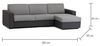 Talamo Italia - Schlafsofa mit Halbinsel Alicya, Sofa mit umkehrbarer Aufbewahrungshalbinsel, Standardarmlehnen, 100 % Made in Italy, 280 x 95 x 90 cm, Grau und Anthrazit Bild 2
