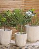 Blumentopf beige weiß rund 31 x 31 x 33 cm CHIOS Bild 2