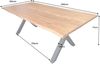 riess-ambiente Baumkantentisch GENESIS 200cm braun/schwarz · Massivholz-Tischplatte & Eisen-Gestell (Einzelartikel, 1-St), bis 8 Personen · 3,5cm Tischplatte · X-Gestell · Industrial Design Bild 3