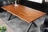 riess-ambiente Baumkantentisch GENESIS 200cm braun/schwarz · Massivholz-Tischplatte & Eisen-Gestell (Einzelartikel, 1-St), bis 8 Personen · 3,5cm Tischplatte · X-Gestell · Industrial Design Bild 2