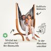 La Siesta 'Udine Organic Zebra' Hängesessel, beige, Bio-Baumwolle mit Eucalyptus-Gestell, 115 x 180 x 125 cm Bild 3