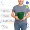 BENBOW Aufbewahrungssystem Eimer mit Deckel 30 20 10 1 0,5 L Grün Lebensmittelecht Eimer, Polypropylen - Lebensmittelecht, Geschmacksneutral, Auslaufsicher, (5-tlg, PZH-, BRC- und DIN-ISO-zertifiziert), für Lebensmittel, Farben, Chemikalien Bild 2
