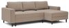 Selsey - Nalika L-förmiges Ecksofa mit Aufbewahrungsbox aus hydrophobem Velours in Dunkelbeige auf der rechten Seite Bild 4