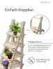 holz4home® Pflanzentreppe Pflanzleiter mit 4 Ablagen I Blumentreppe aus Tannenholz, Klappbar Bild 5