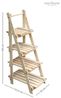 holz4home® Pflanzentreppe Pflanzleiter mit 4 Ablagen I Blumentreppe aus Tannenholz, Klappbar Bild 2