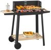casa.pro 'Ari' Holzkohlegrill mit höhenverstellbaren Grillrost, Stahl schwarz, 78 x 86 x 30 cm Bild 2