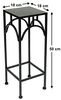 DanDiBo Blumenhocker Metall Schwarz Eckig 50 cm Blumenständer 96132 S Beistelltisch Blumensäule Modern Pflanzenständer Pflanzenhocker Bild 2
