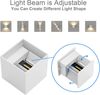 K-Bright 12W LED Wandleuchte Auf und ab Einstellbarer Lichtstrahl Außenwandleuchte 3000K Warmweiß Wandleuchten Innen IP65 Wasserdichte(Weiß) Bild 3